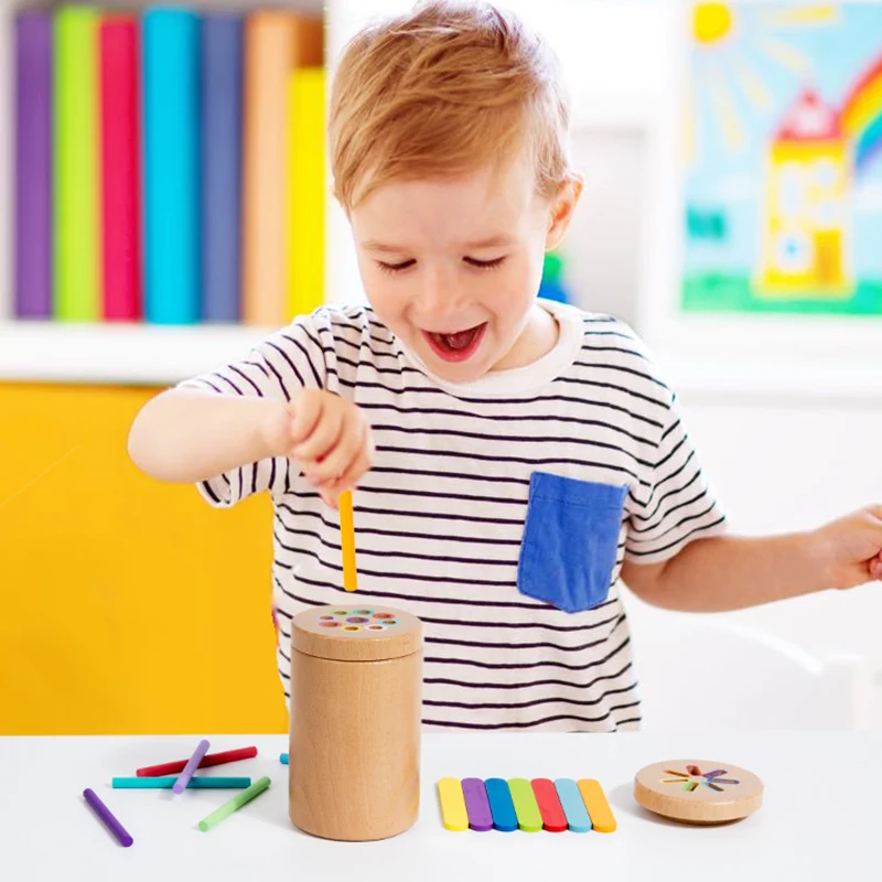 Jouets en bois pour l'éveil alth, aides pédagogiques, jeux cognitifs pour enfants, correspondance des couleurs et des formes, puzzle, éducation précoce