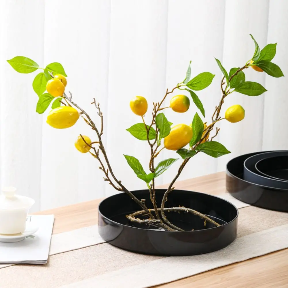 Durable Round Flower Arrangement Tray Japanese Style Large Flower Container Thickening Plastic Flower Tray Garden Courtyard
