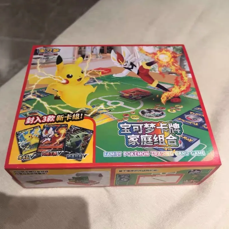100% Originele Pokemon Familie Combinatie Geschenkdoos PTCG Trading Vereenvoudigde Chinese Kaart Anime Collectible Kaarten Speelgoed Verjaardagscadeau
