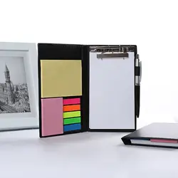 for Creative Sticky Notes Notepad Stationery Leather Notebook with Pen Off