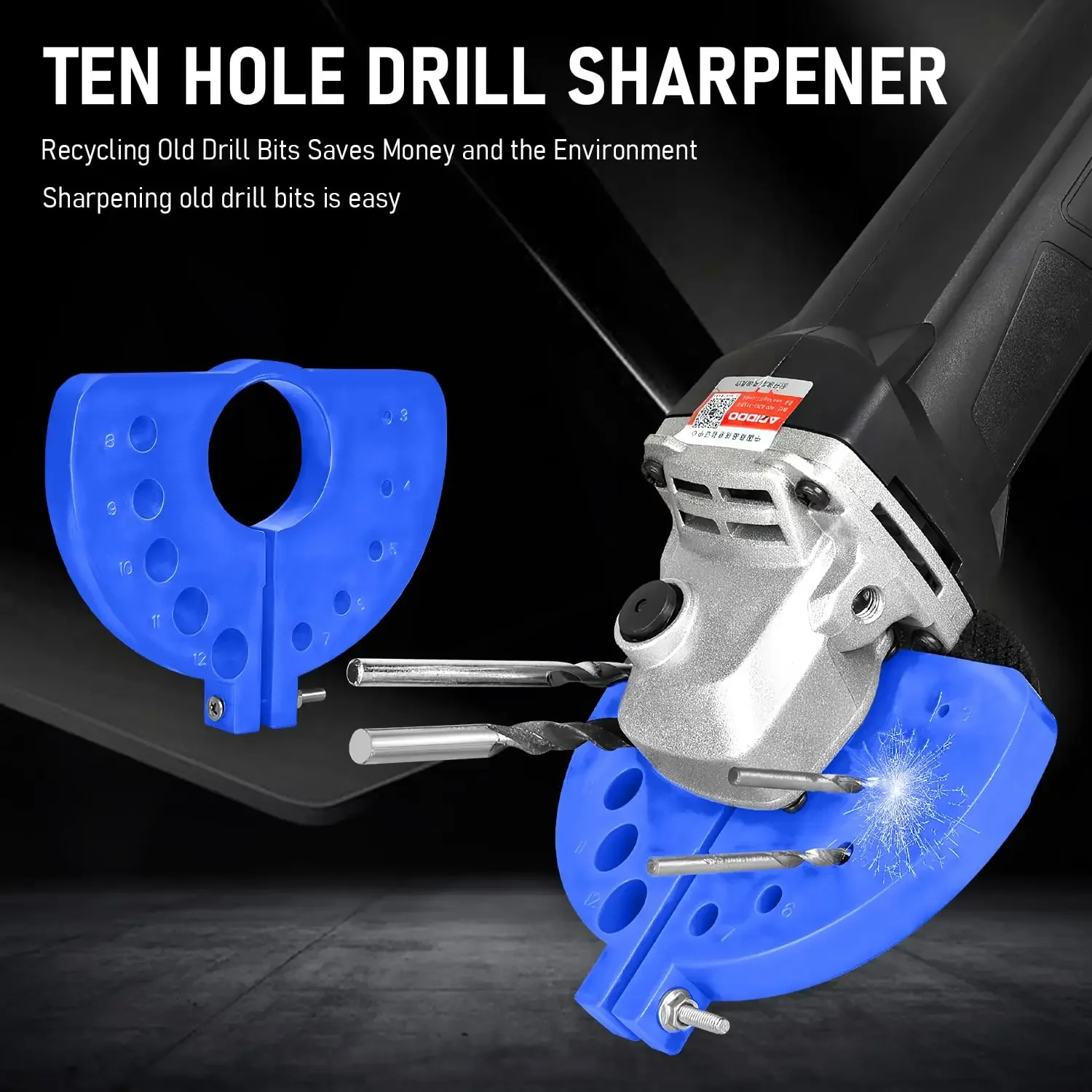 Rafford Multi Functional Grinding Drill Bit,Electric Impact Drilling Knife Sharpener, Multi-purpose Grinding Angle Grinding Tool