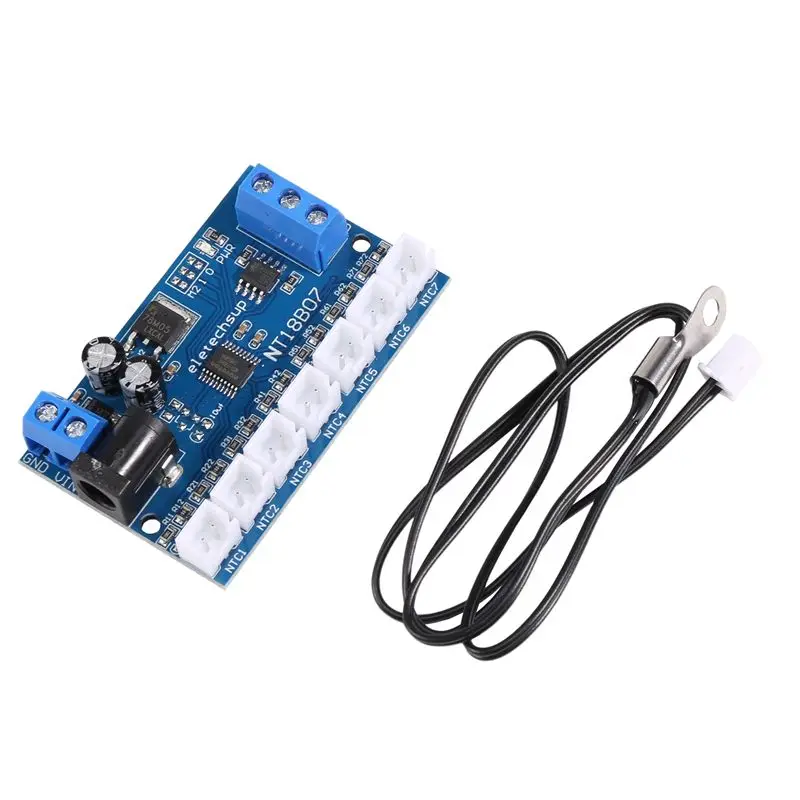 7 Channel RS485 NTC Temperature Sensor Measurement MODBUS RTU Paperless Recorder PLC NT18B07-A68E