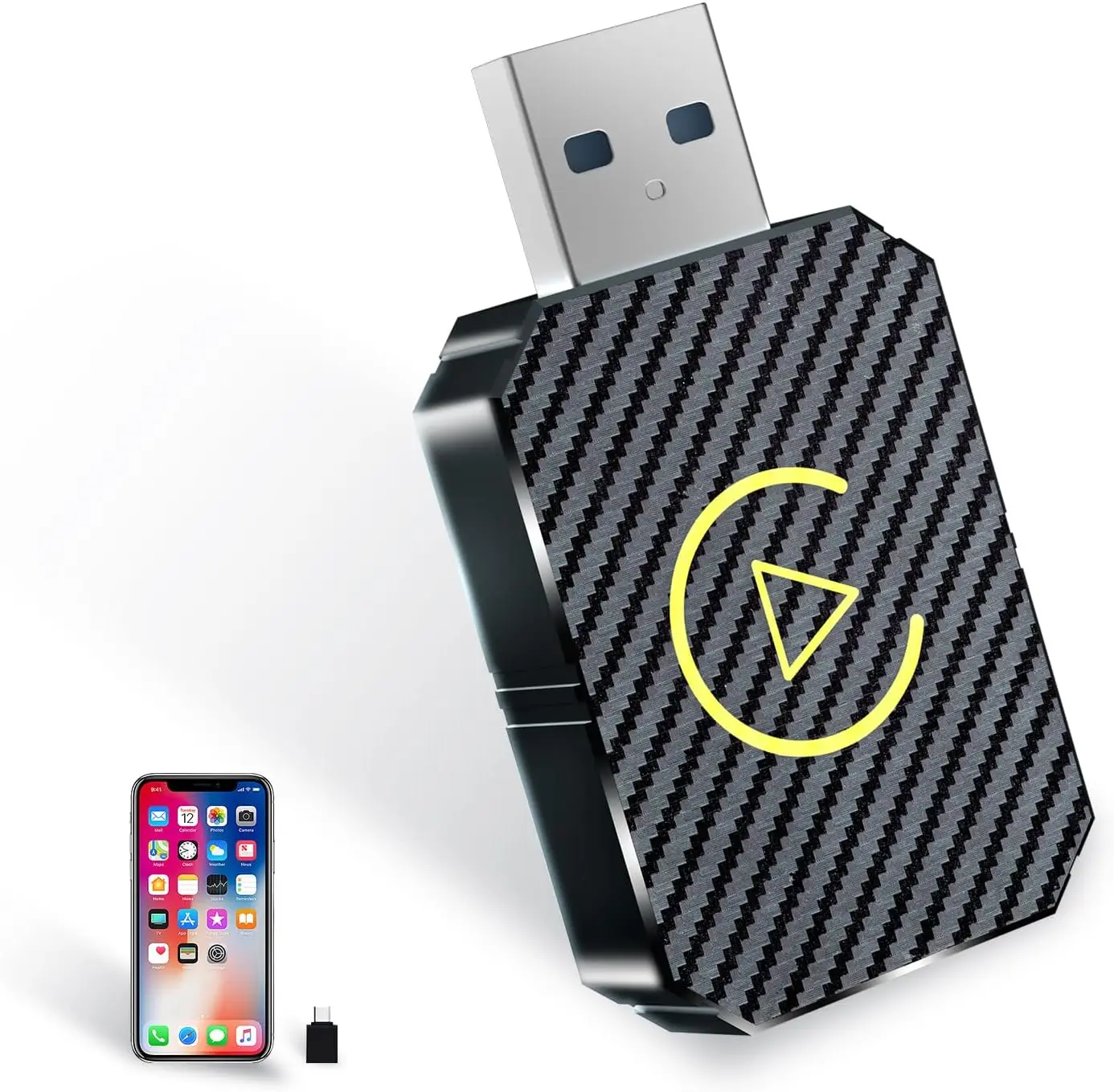 

Беспроводной адаптер CarPlay Android Auto — преобразование подключения к беспроводному за секунды, с USB-удлинителем, стабильным подключением