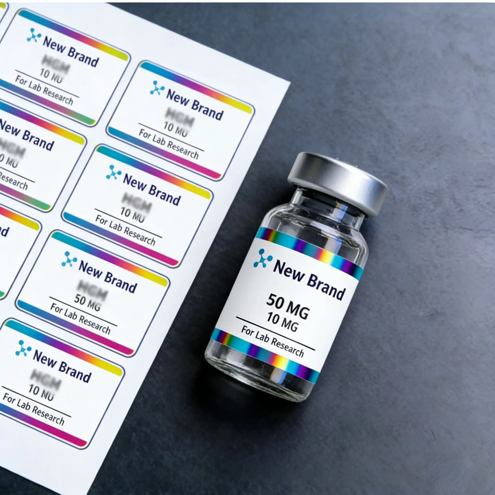 Custom Hot Sale Waterproof Vinyl Stickers 3ml 5ml 10ml Small Bottles for Sports & Fitness - Detail 1