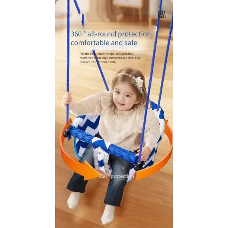 

Toddler Indoor Outdoor Swing Hammock Chair Style Cloth Hanging Seat Fits Door Frame Home Garden Playground Kids’ Play Leisure