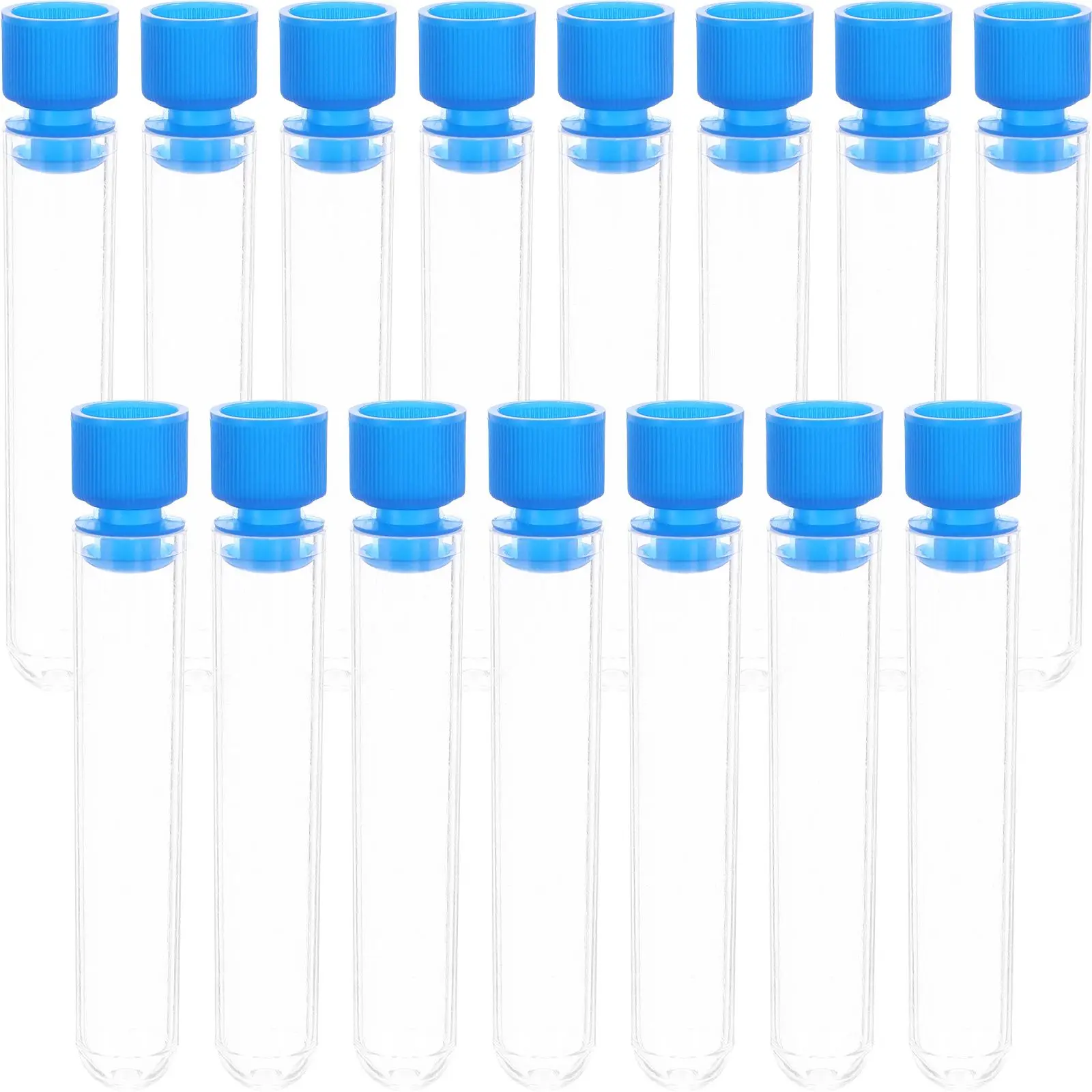 

50 Pcs 12x60mm Laboratory Test Transparent Plastic Sampling Tubes Storage Vials Scientific Experiment Plant Propagation Clear