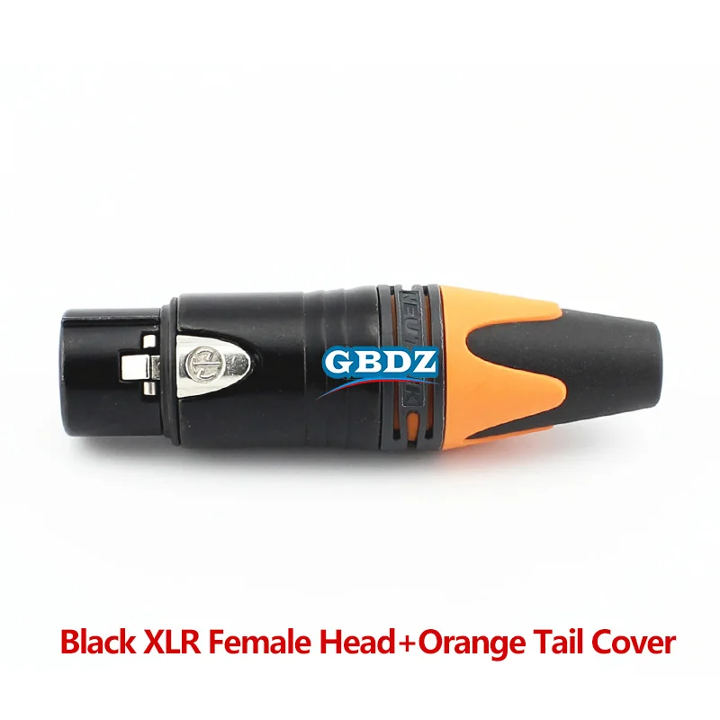 XLR 4-polige Stecker- und Buchsenanschlüsse Neutrik NC4MXX mit Farbring und Schwanzhülse zur Kodierungserkennung, symmetrischer XLR-Stecker – Detail 25
