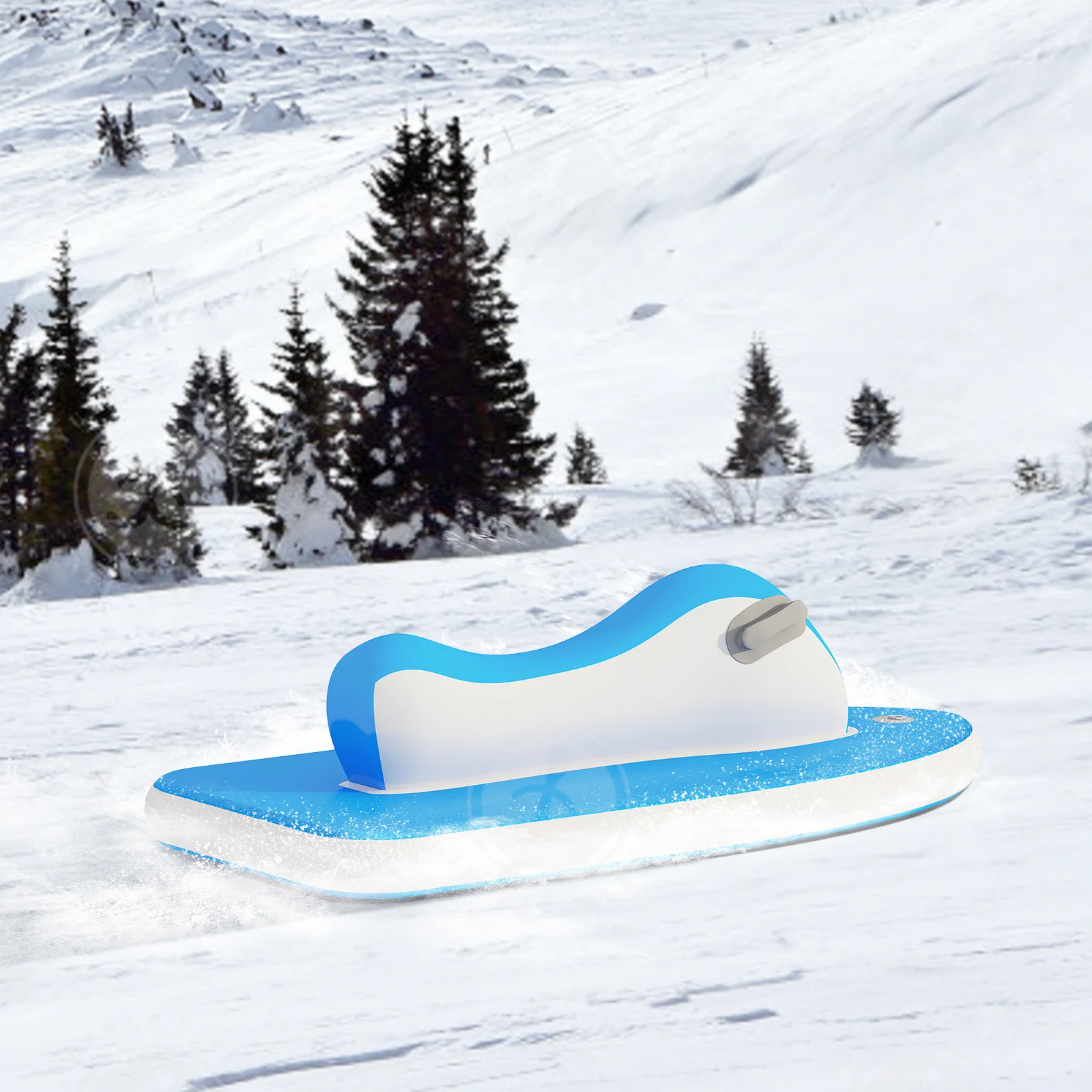 High Quality Outdoor Winter Sports Facility Giant Inflatable Snowmobile Snow Sled Heavy Duty Snow Sled For Salecustom