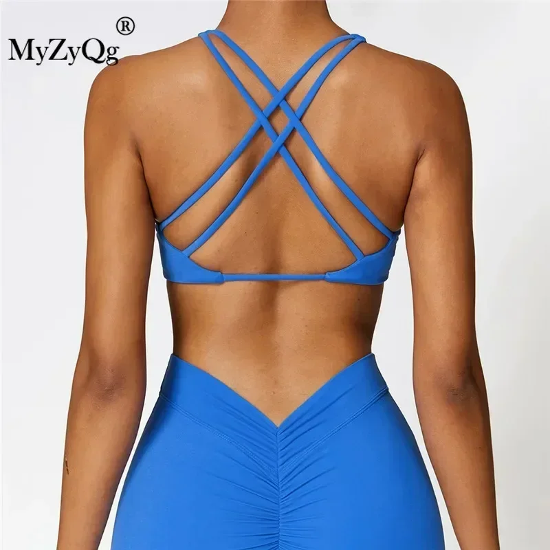 MyZyQg Women Running Pilate Yoga Bra Tight Quick-drying Fitness Wear Outdoor Vest Tank Top Beauty Back Sports Underwear