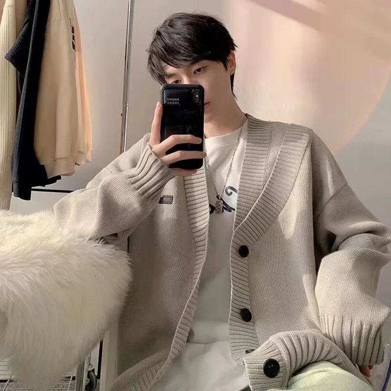 

Autumn Winter Large Size 250 Pou Hong Kong Sle Retro Oversize Soft Sweater Men Loose Chic Hong Kong Couple Top