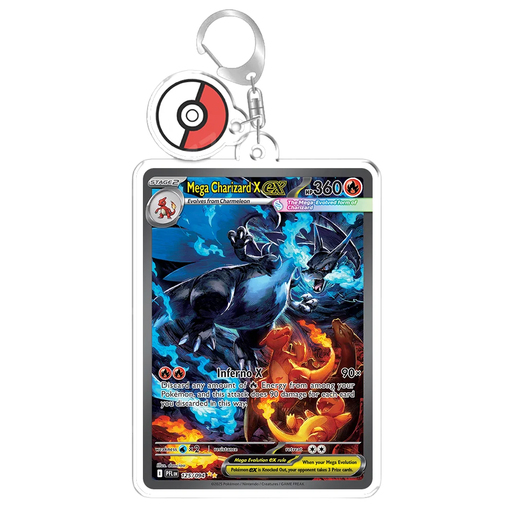 Keychain for Pokemon Zekrom Meloetta Charizard Deino Anime Game Fans Gifts Recycled Acrylic Backpack Pendant Decoration Rare Toy view 5