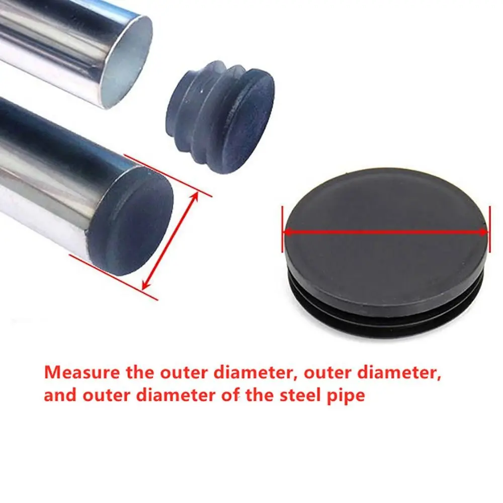 10Pcs Steel Pipe Furniture Leg Plug Pipe Inserts Plugs Floor Protectors Round Tube Dust Cover Non-slip 16 19 22 25mm