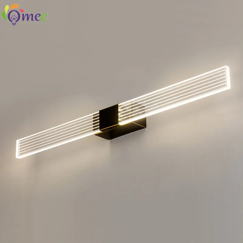 Applique murale moderne à LED en acrylique, lumière blanche chaude naturelle pour miroir d'intérieur, chambre à coucher, couloir, escaliers