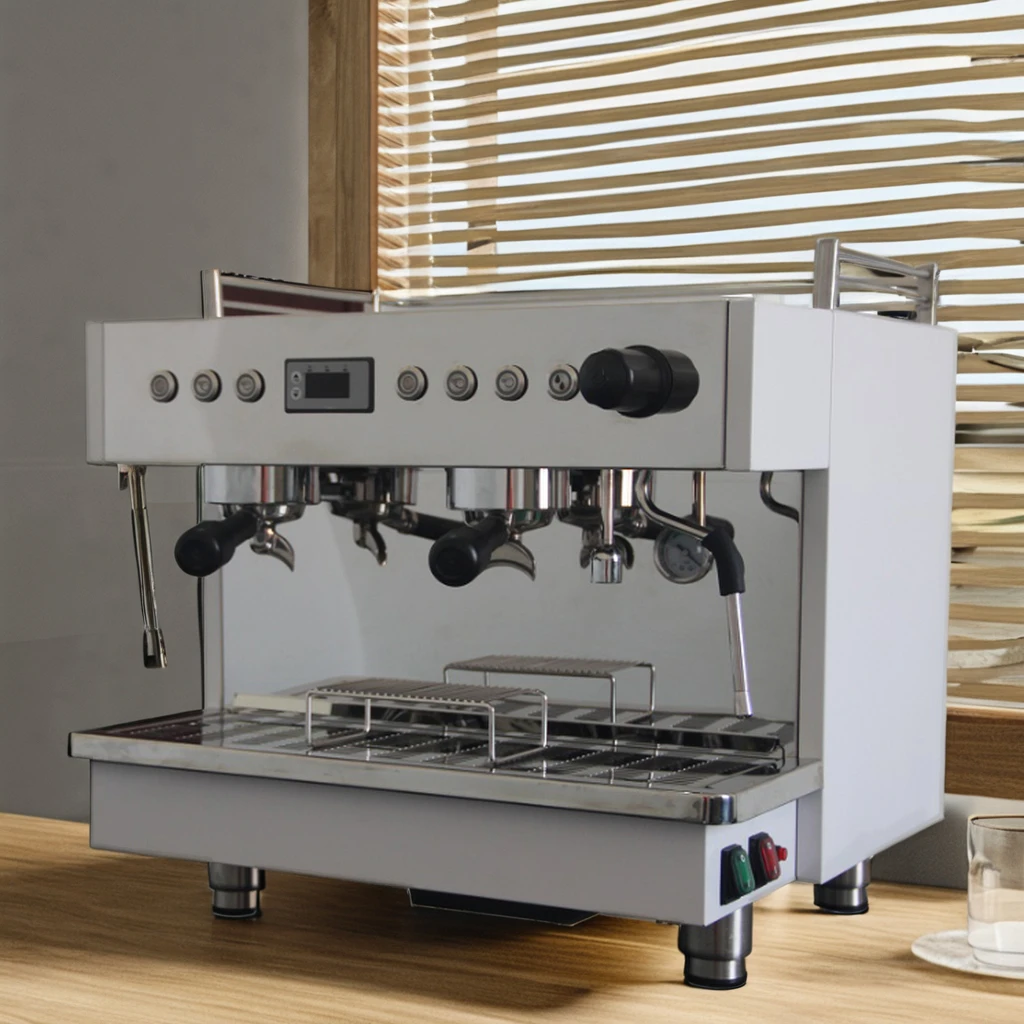 

Профессиональная двухгруппная эспрессо-машина коммерческого класса, идеально подходит для загруженных кофеен и кафе