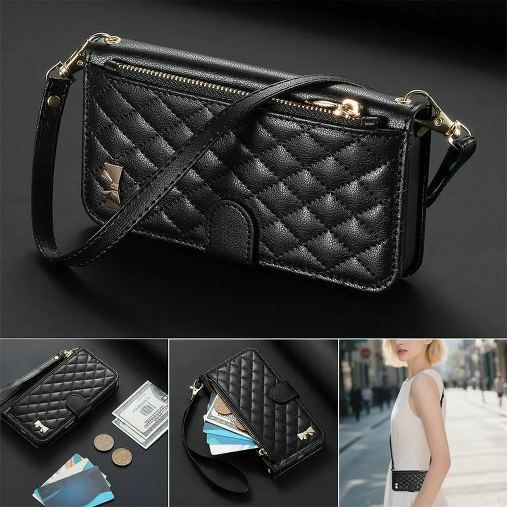A56 A 36 26 16 A06 5G Flip Case For Samsung Galaxy A56 Zipper Leather Texture Wallet Funda Samsung A06 A16 A26 A36 A 56 Cover