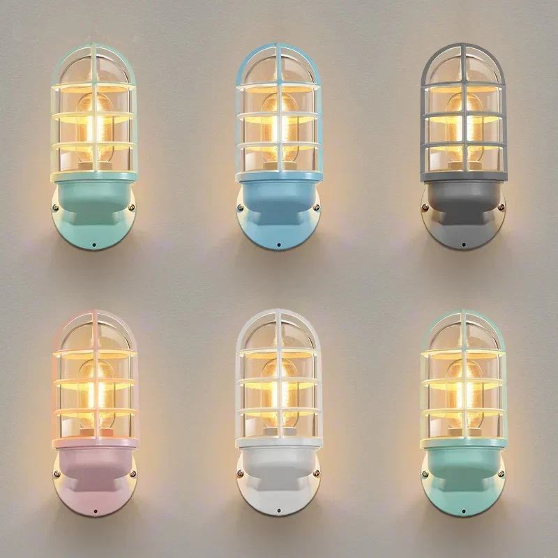 

Nordic Macaron Wall Light Sconces for Home Living Room Loft Bedroom Decor Bed Lamp Mirror Lights Modern LED Lighting Fixtures