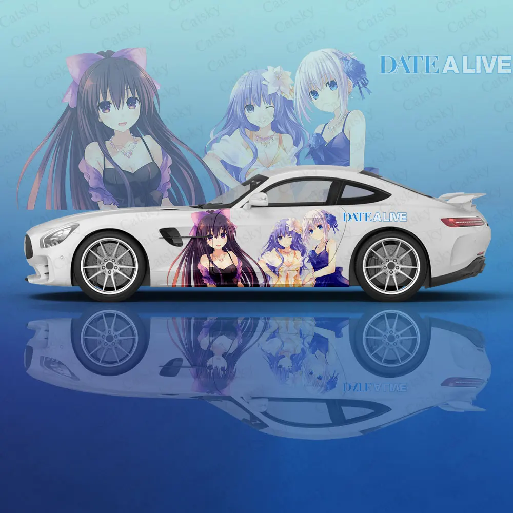 Date A Live anime Car stickers ita car tuning racing vinyl decal wrap side graphics car door sticker side decal sticker