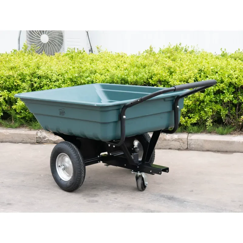 for ATV Steel Farm Trailer 2 Wheel Garden Cart Heavy Duty Tow Behind Wagon 295kg Payload Utility Transport for Motorcycle