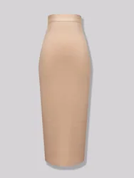 Neue Mode 8 Farben Plus Größe XL XXL Sexy Knie Länge Bandage Rock Frauen Elastische Bodycon Sommer Bleistift Röcke 78 cm