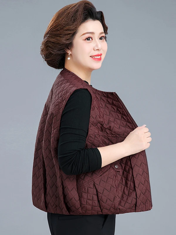 

Новинка 2023 года, осенний жилет с принтом моя, круглый открытый кардиган, повседневная верхняя одежда для женщин среднего возраста и ly