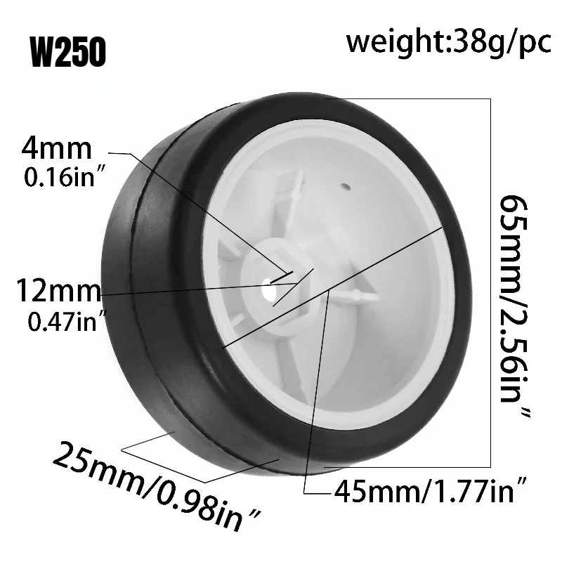 1/10 RC On-Road Racing Slick Tires D-R3 High Grip Traction Imported Material Wheel Set for RC Touring Car Asphalt & Carpet Track