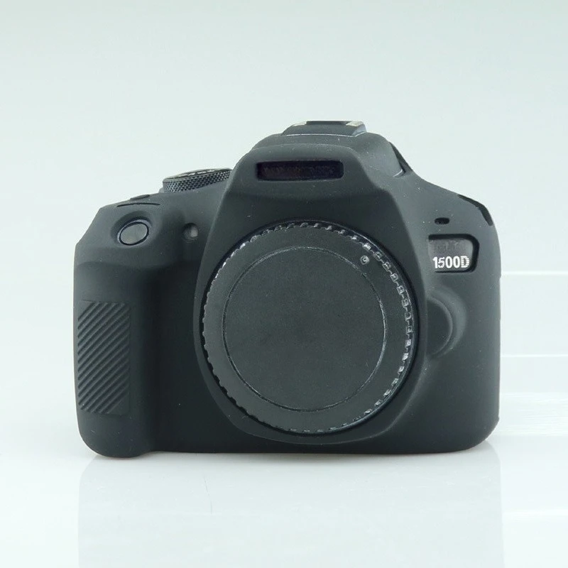 DSLR حقيبة كاميرا لكانون EOS 1300D 1500D 2000D لطيفة لينة سيليكون المطاط حافظة كاميرا درع الجلد DSLR حقيبة غطاء الجسم حامي