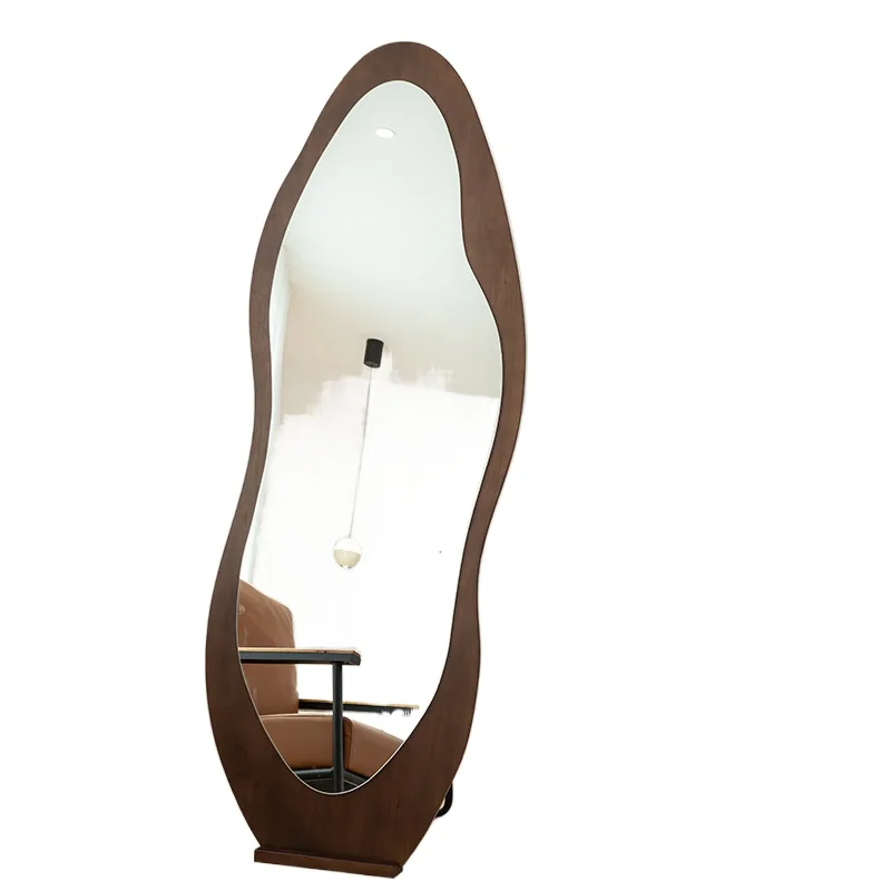 

Mango solid wood cloakroom dressing mirror bedroom medieval full body floor fitting mirror