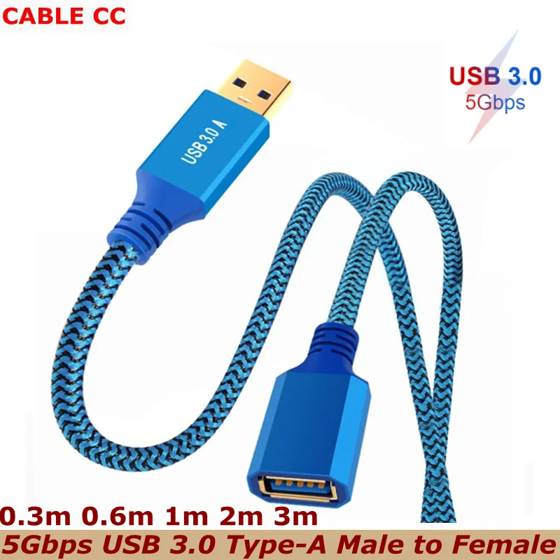 USB 3.0 5Gbps High Speed USB 3.0 Type A Male to Female Extension Cord,Lead Compatible with USB Flash Drive, Hard Drive