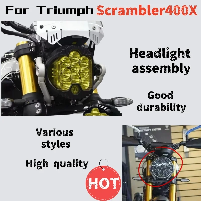 

Для модифицированных отечественных фар Triumph Scrambler400X Baja, 7-дюймовые светодиодные фары высокой яркости в сборе, аксессуары
