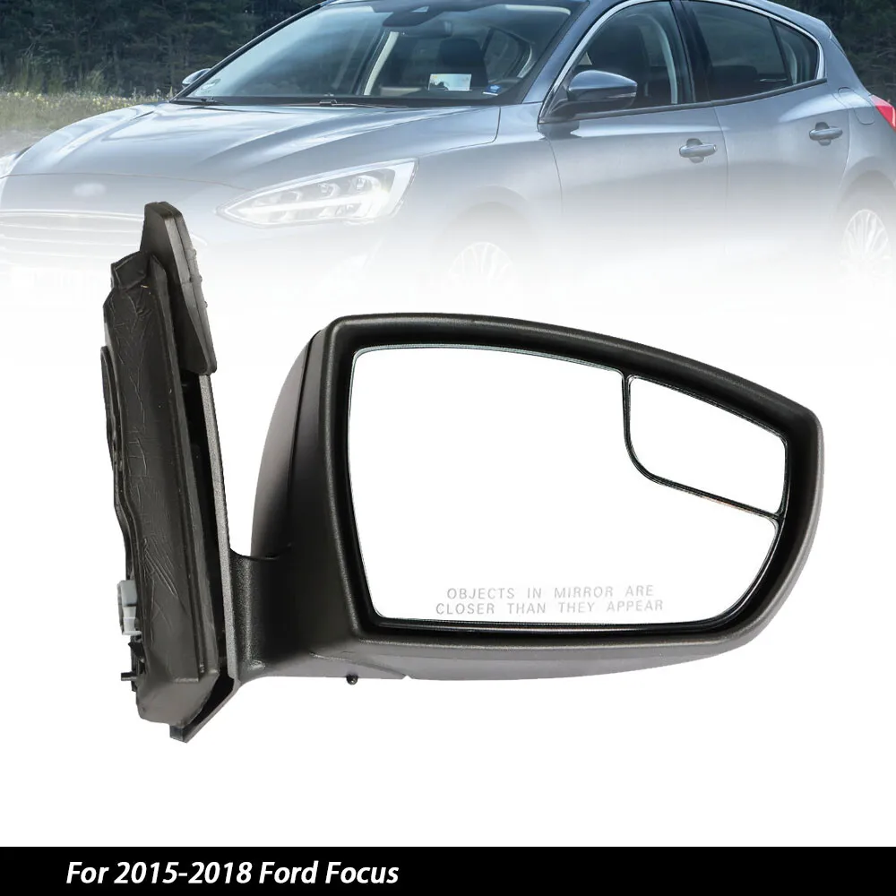 

Passenger Side View Mirror Black RH Without Light For Ford Focus 15-18