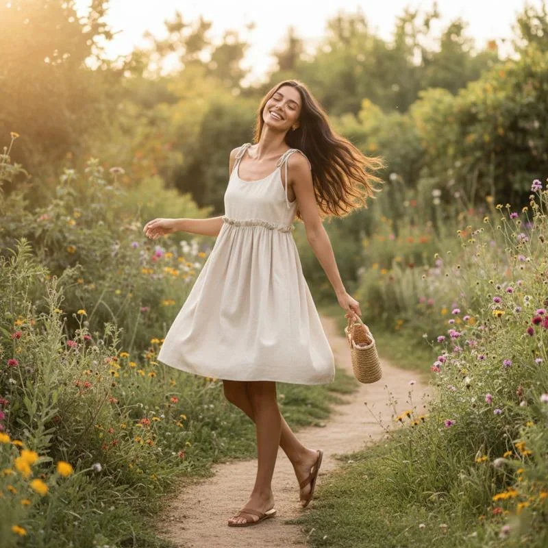 

Летняя женская дышащая мягкая льняная ночная сорочка свободного кроя с завязками, на тонких бретелях, с V-образным вырезом, для дома, отдыха и повседневной носки