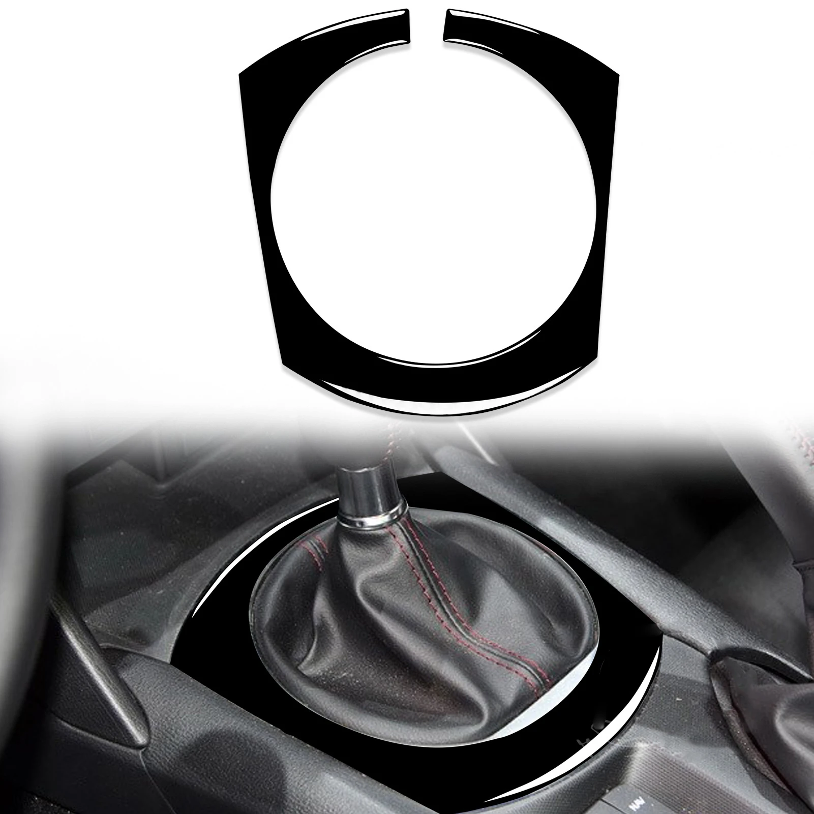 

For Mazda MX-5 ND 2016 2017 2018 2019 2020 Accessories Car Interior Black Plastic Gear Surround Panel Trim Sticker