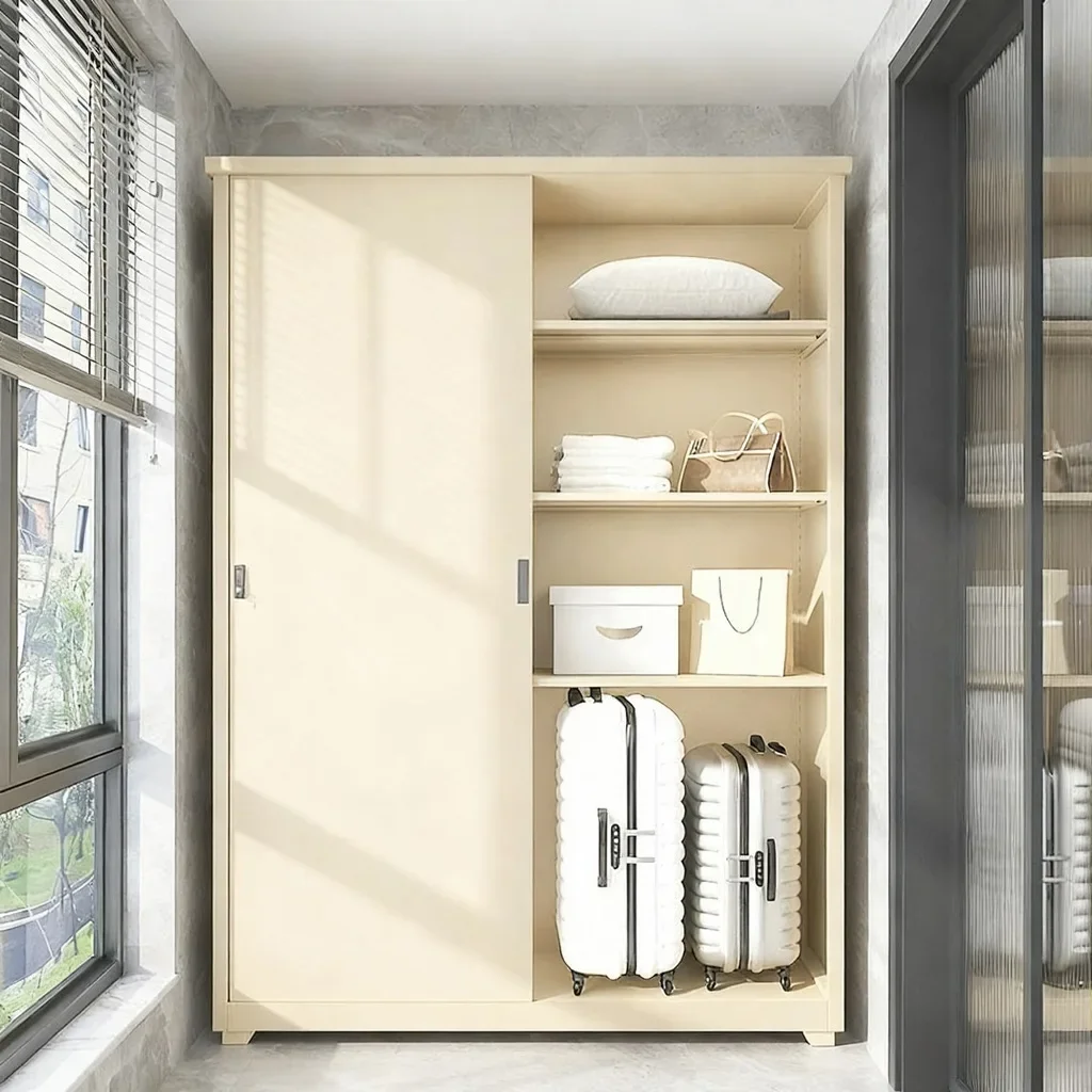 Outdoor Balcony Locker Sunscreen Waterproof Outdoor Sundries Storage Cabinet Household Large Capacity Wall Iron Wardrobe