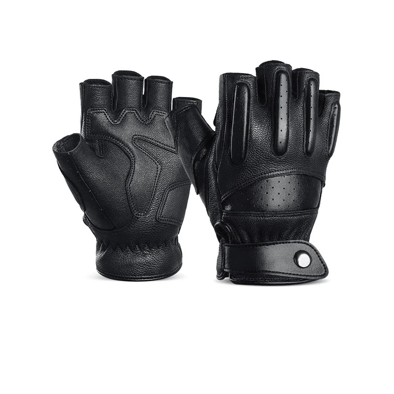 

Summer Leather Motorcycle Glove for Men,Breathable,Anti-collision strip,Sheepskin Leather Gloves for Motorcyclist