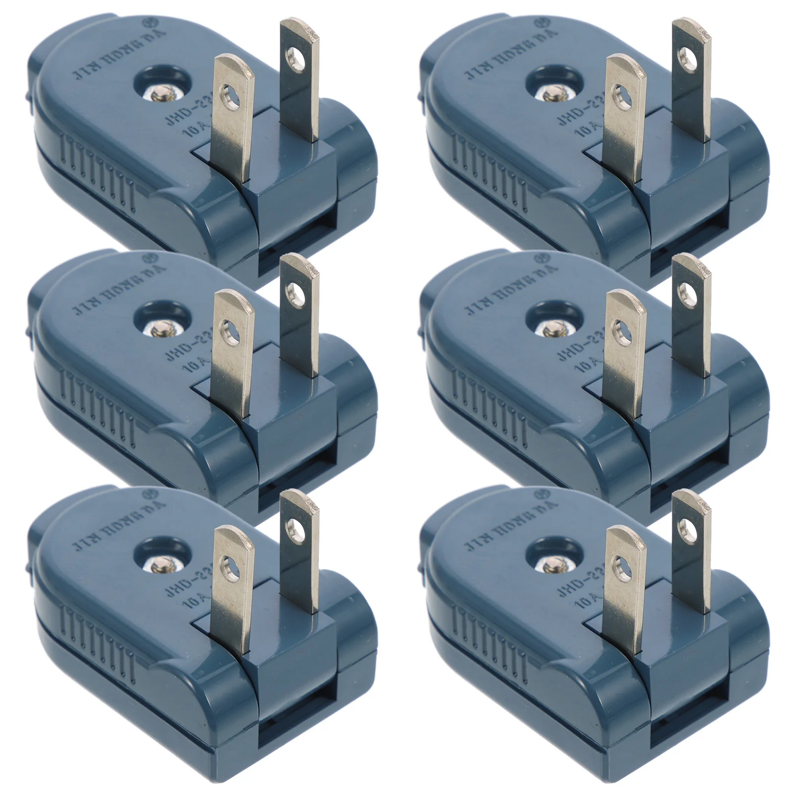 

6Pcs Us Standard Electric Plug Male 2 Prong Replacement 125V 10a Rotatable Screw Lock Extension Cord Plug Replacement for Home