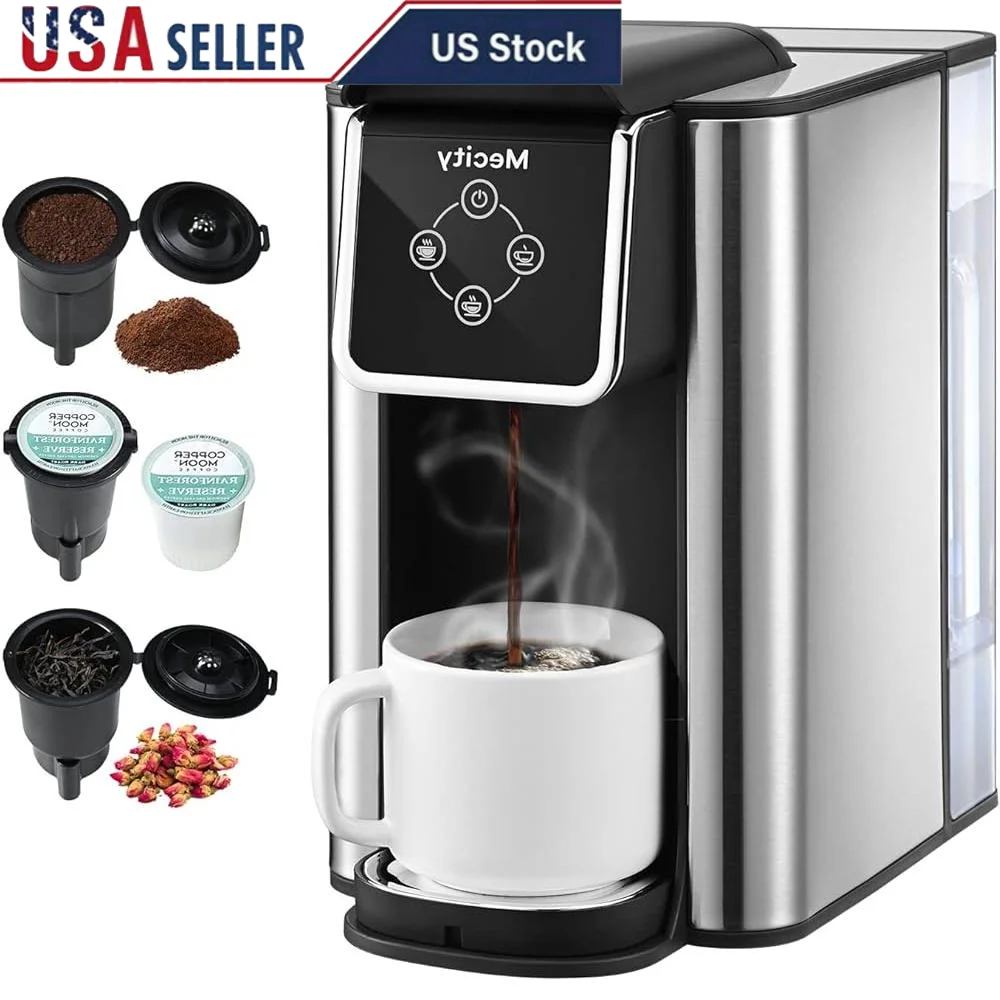 3 in 1 Coffee Maker Single Serve Instant Coffee Machine K Cup Loose Tea Fast Brew 6 8 10 Oz