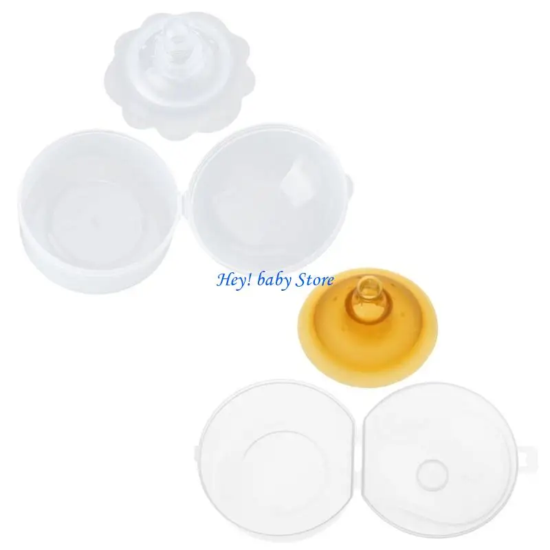 Q1FE Double Layer Silicone Nipple Protector Menyusui Payudara Untuk Perlindungan Pad Cap Shield Cover