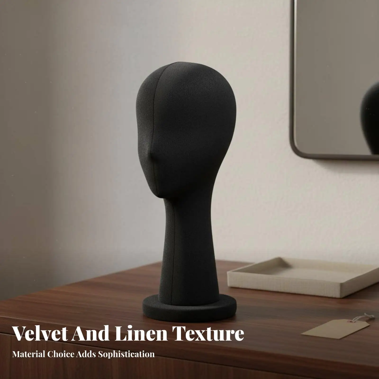 Sophisticated Women Mannequin Head Bust Display Stand for Hairpiece Scarf Hat Headphone Showcase
