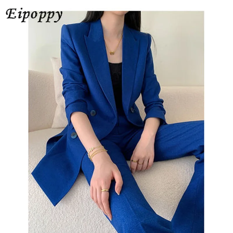 ชุดสูทสำหรับฤดูใบไม้ร่วงของผู้หญิงชุดสูททำงานแบบมืออาชีพชุดแฟชั่น