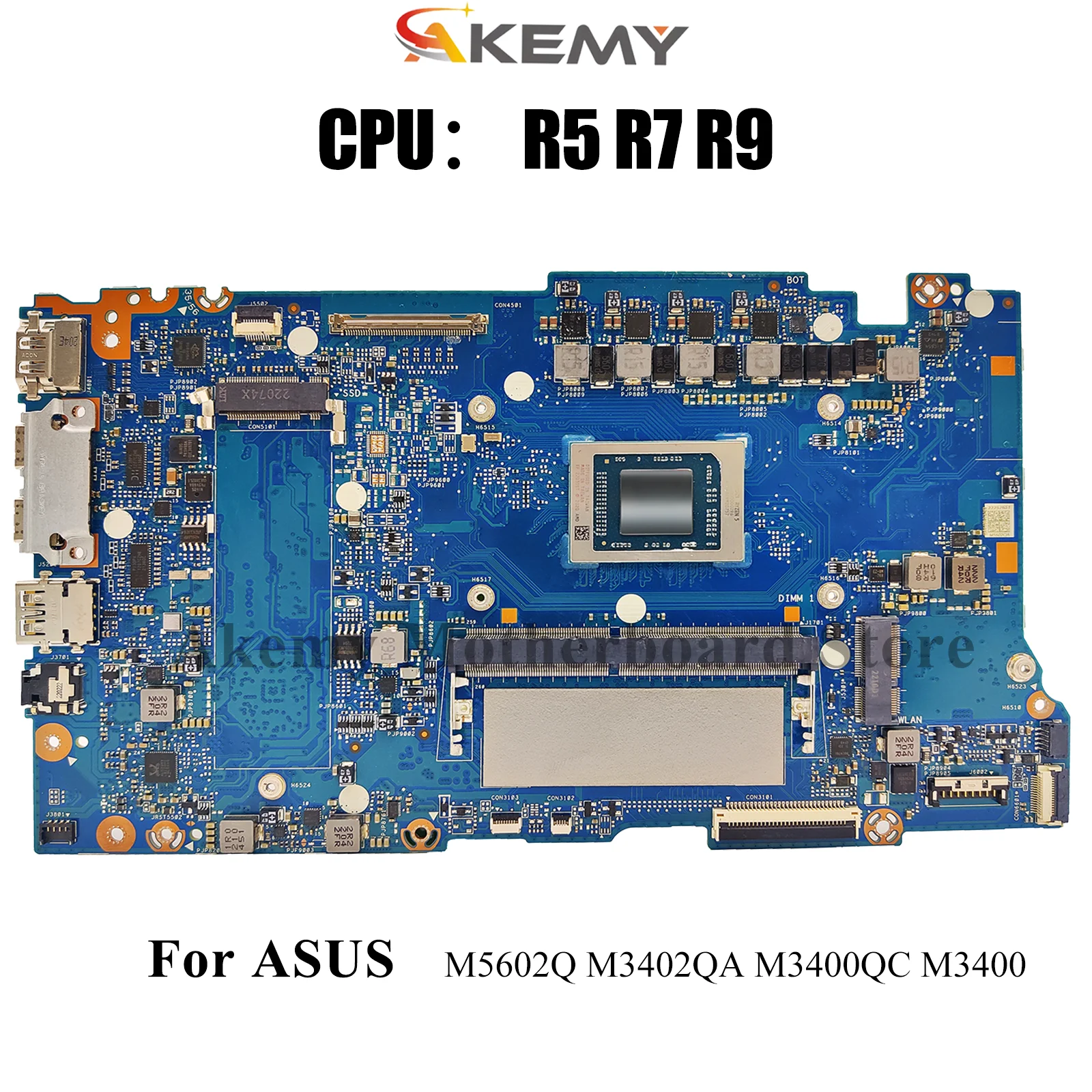 

M3402QA Laptop Motherboard For ASUS VivoBook M3402QA M5602Q M3402Q Notebook Mainboard With R5 R7 R9 CPU 100% tests OK fast ship