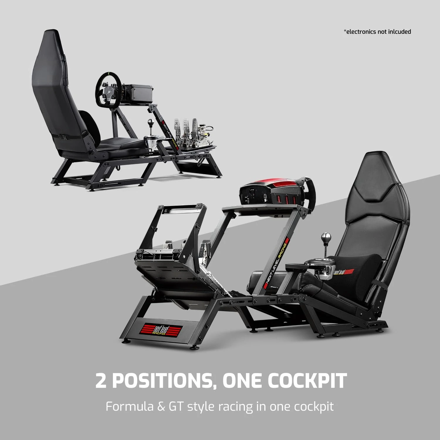 F-GT Racing Simulator Cockpit. Formula and GT racing simulator cockpit compatible with Thrustmaster, Fanatec,New Popularity