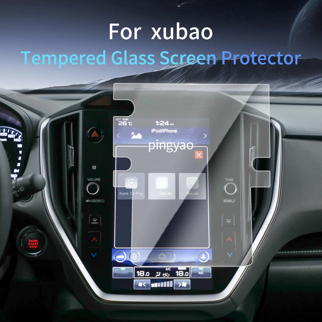 

Car Sticker Screen Protector Navigation Display Tempered Glass Protective Film Car Vehicle For24 subaru xubao