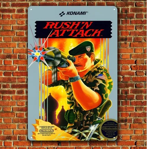 Rush;N Attack Ne Retro-Videospiel-Metallposter -
