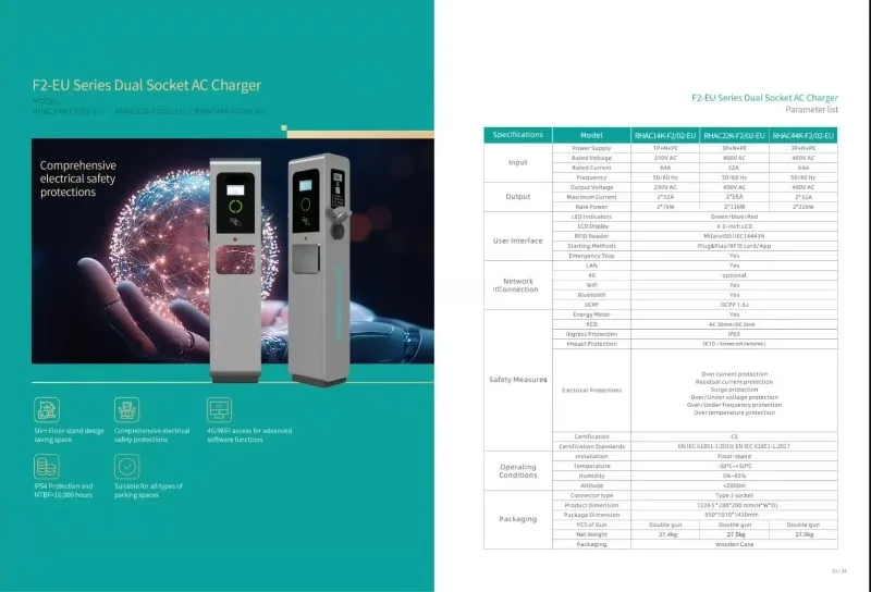 Factory Direct 60KW To 140KW DC Fast Charging Station Wallbox EV Charger Type2 200-220V Household Electric Car Charging Station