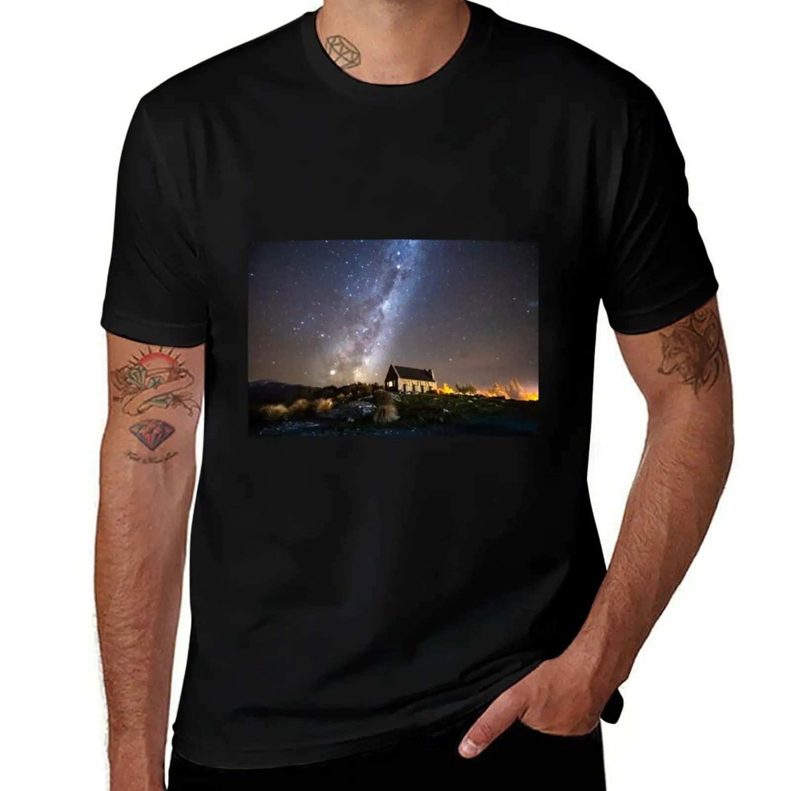 Tekapo Milky Way T-Shirt Fitness Quick Dry Short Sleeve Top T-Shirt