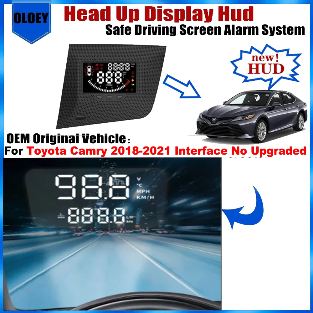 OEM Head Up Display HUD For Toyota Camry 2018~2022 Safe Driving Screen Alarm System Car Electronic Accessories