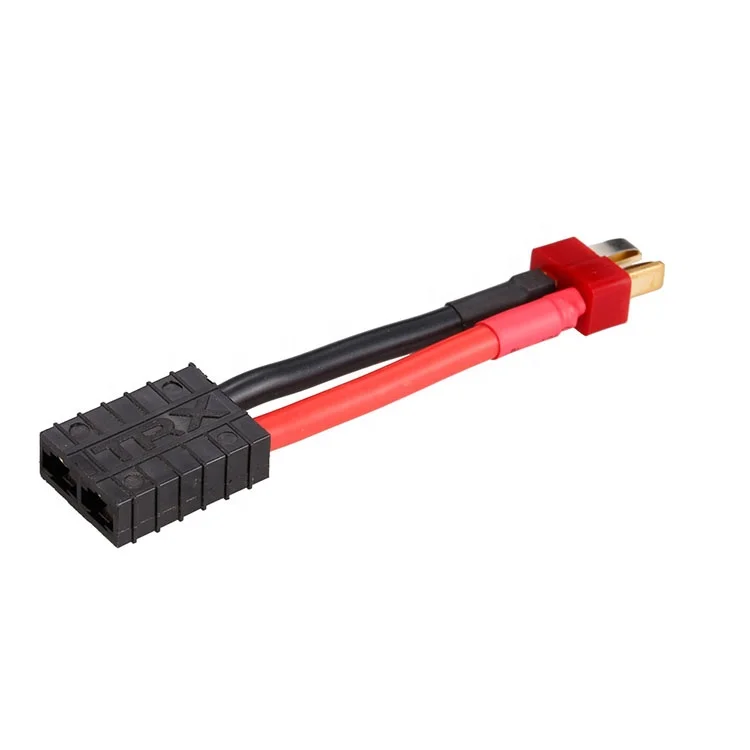 10 PCSTRX 12AWG 100mm Charge Wire Adapter Female to Male Plastic Connector to Deans T Plug for RC Airplane Car Model with Lipo B