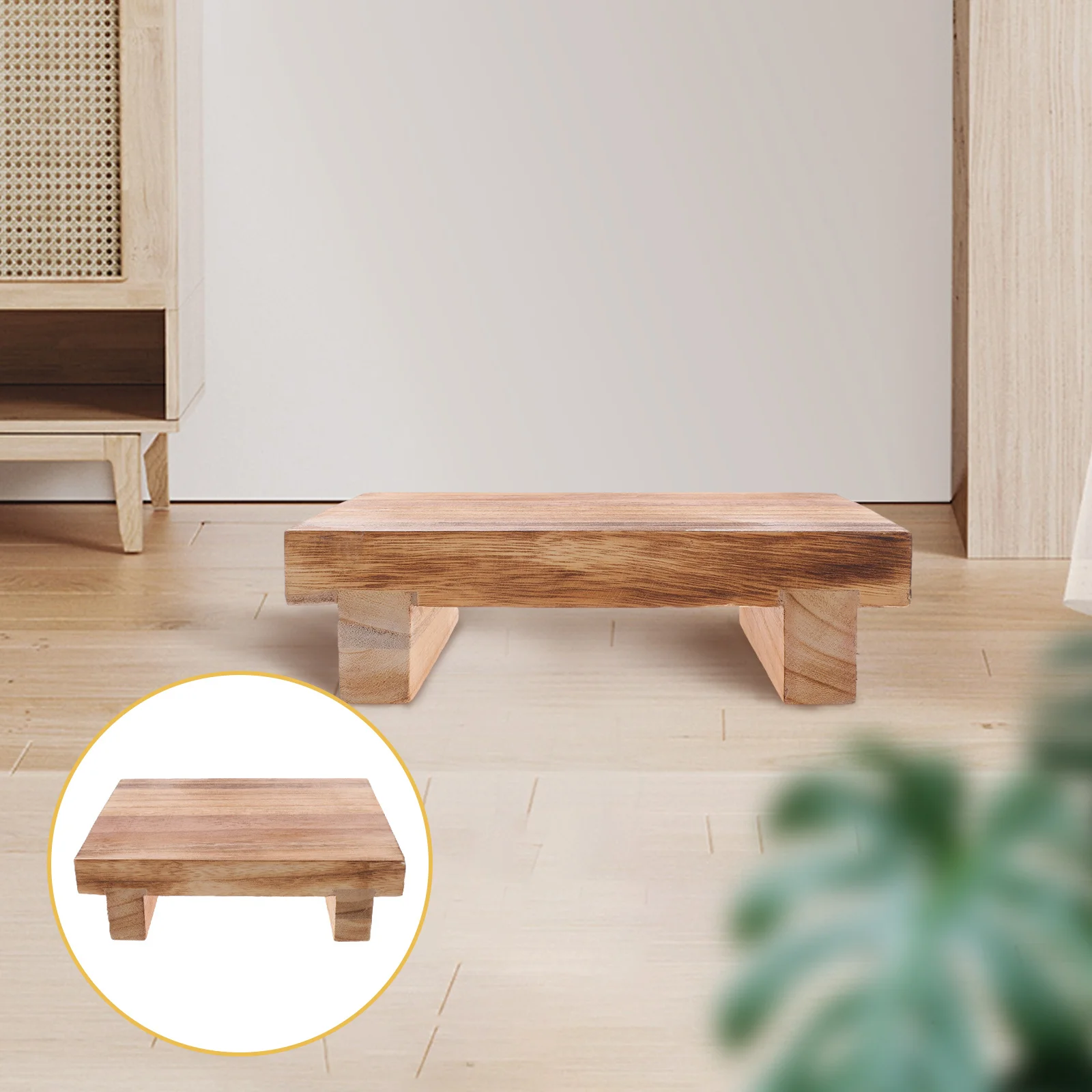 Pijakan Kaki Kayu Ergonomis untuk Lansia, Nyaman untuk Duduk di Rumah atau Kantor, Sandaran Kaki di Bawah Meja, Bangku Kaki Kecil