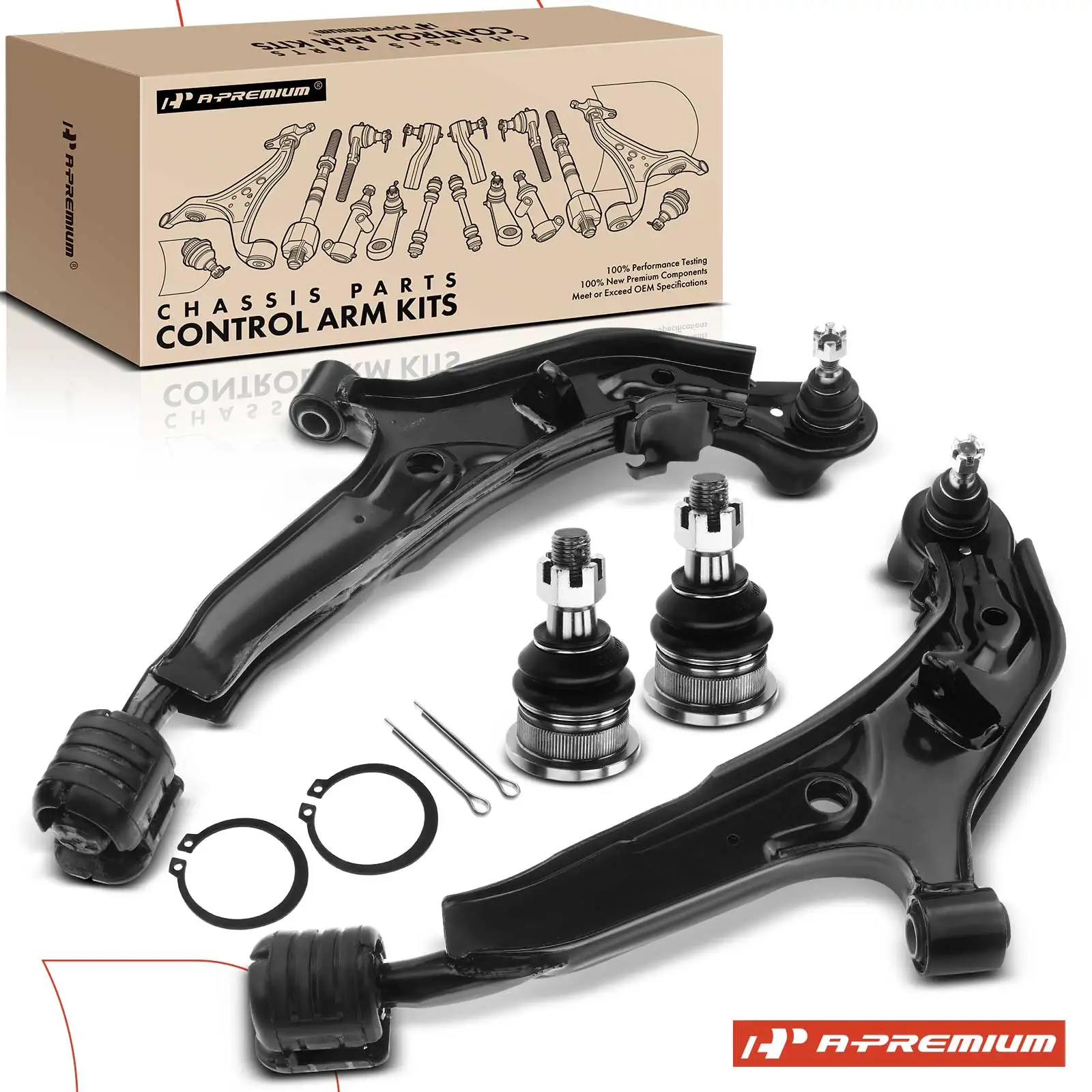 A-Premium 4x Front Lower Control Arm with Ball Joint for Nissan Maxima 1995-1999 Infiniti I30 1996-1999