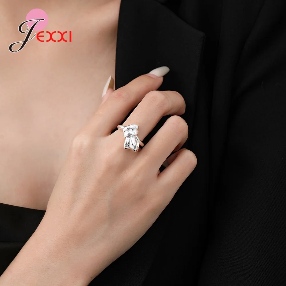 Wedding Engagement Best Decoration High-End Genuine 925 Sterling Silver Jewelry Vintage Round Opening Ring For Women Girls